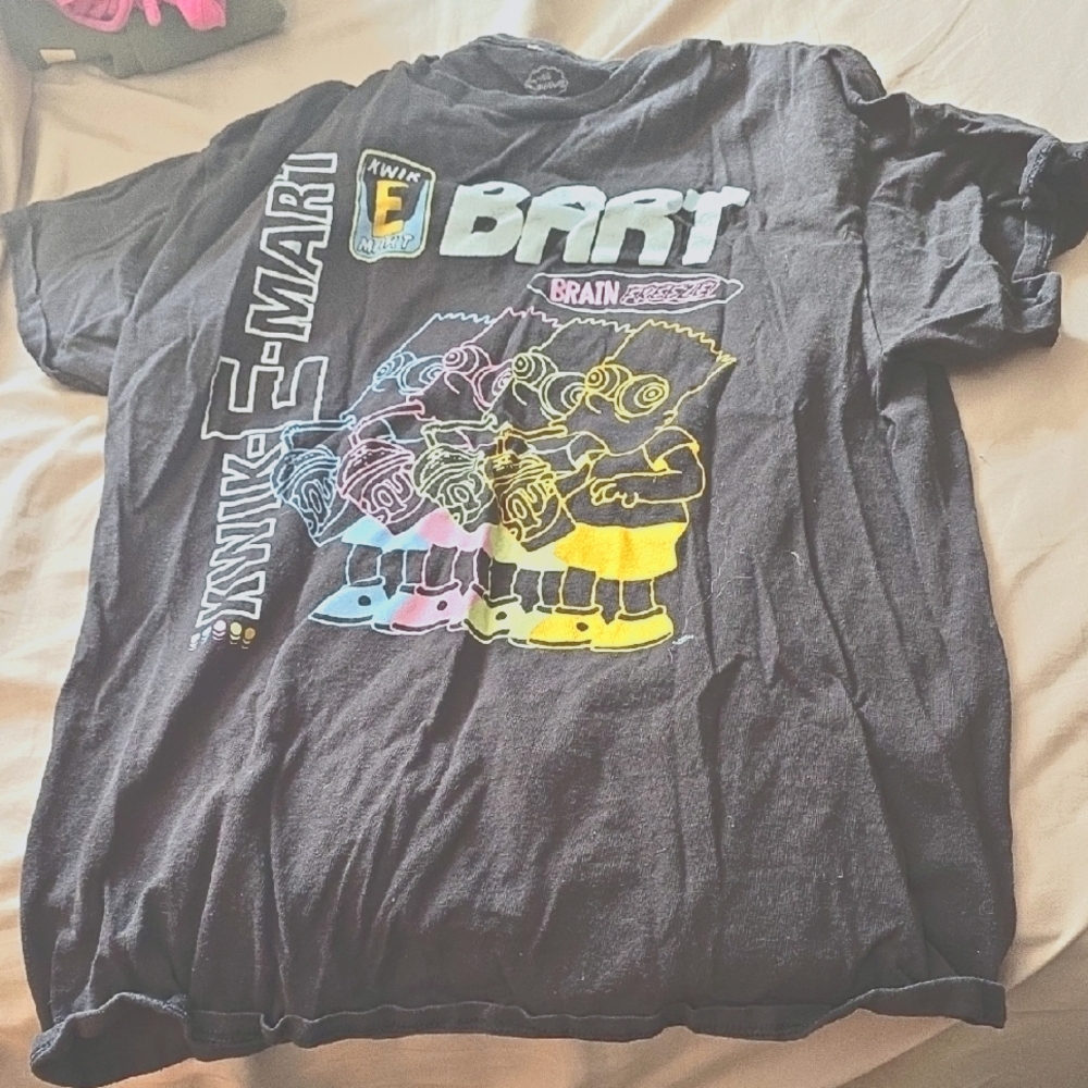 Black Bart Graphic T-Shirt With Bart Simpsion In A Retro Kind Of Look